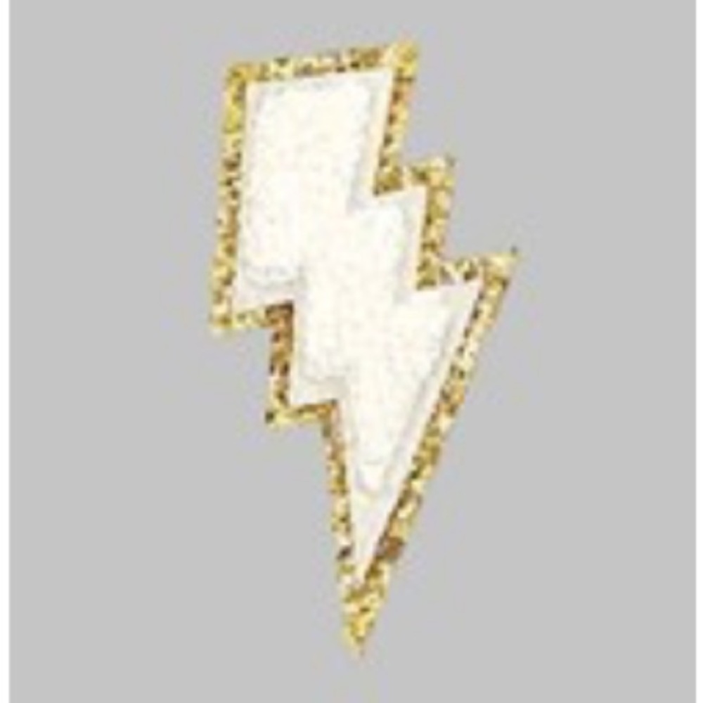 Peel-and-Stick Lightning Bolt Bag Patch Accessory